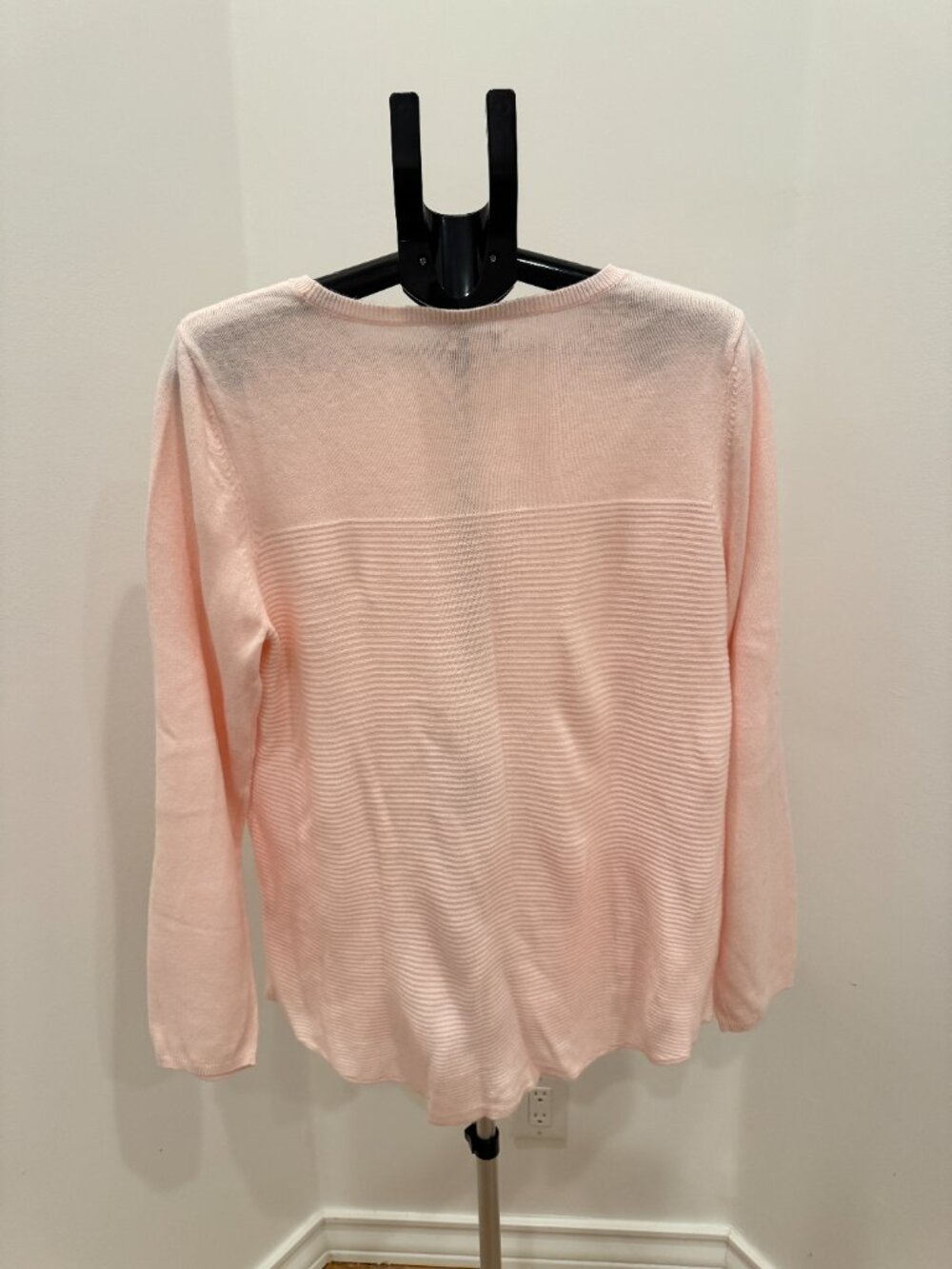 Croft & Barrow Pink Textured Knit Crewneck Pullover Sweater Size XL - Picture 3 of 9